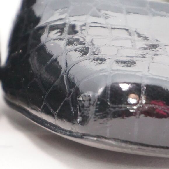 Jessica Simpson Black Croc Leather Slingbacks, 8.5 - Picture 10 of 13